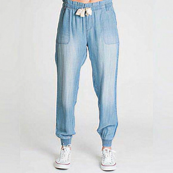 Women’s HARLOW 100% tencel elastic waist paperbag Joggers size small - Picture 1 of 11